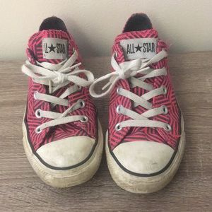 Low Top Converse, Pink and Black